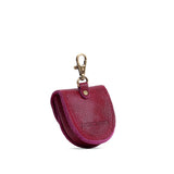 Orchid | U shaped pouch with leather flower applique