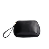 Black Large | Large pouch with top zipper and curved edges