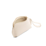 Bone Large | Large pouch with top zipper and curved edges