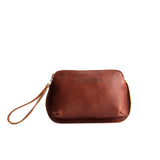 Nutmeg Large | Large pouch with top zipper and curved edges