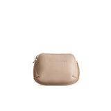 Oatmilk Small | Small pouch with top zipper and curved edges