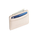 Bone | Minimalist leather wallet with card slots and PLG logo