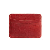 Chili Red | Minimalist leather wallet with card slots and PLG logo