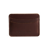 Chocolate Brown | Minimalist leather wallet with card slots and PLG logo