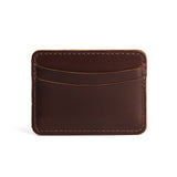 Chocolate Brown | Minimalist leather wallet with card slots and PLG logo