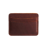 Cognac | Minimalist leather wallet with card slots and PLG logo
