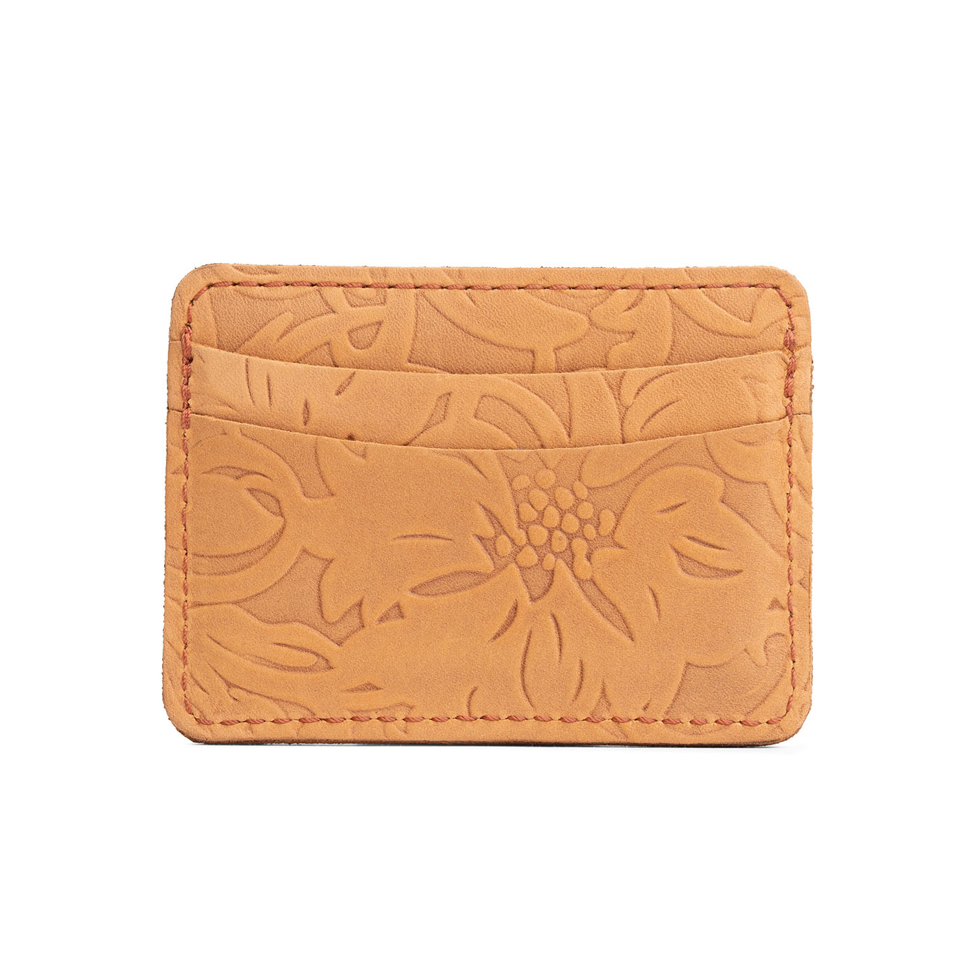 Desert Flower | Minimalist leather wallet with card slots