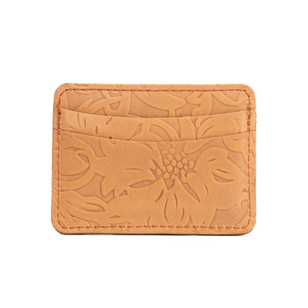 Desert Flower | Minimalist leather wallet with card slots