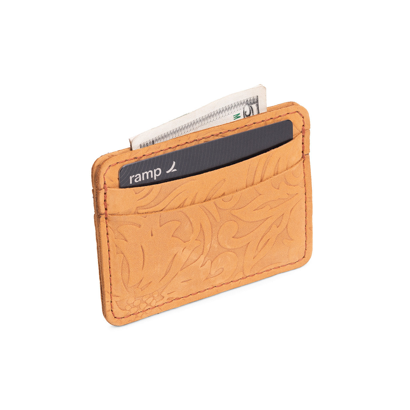 Desert Flower | Minimalist leather wallet with card slots