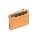 Desert Flower | Minimalist leather wallet with card slots