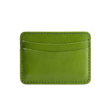 Green Apple | Minimalist leather wallet with card slots and PLG logo