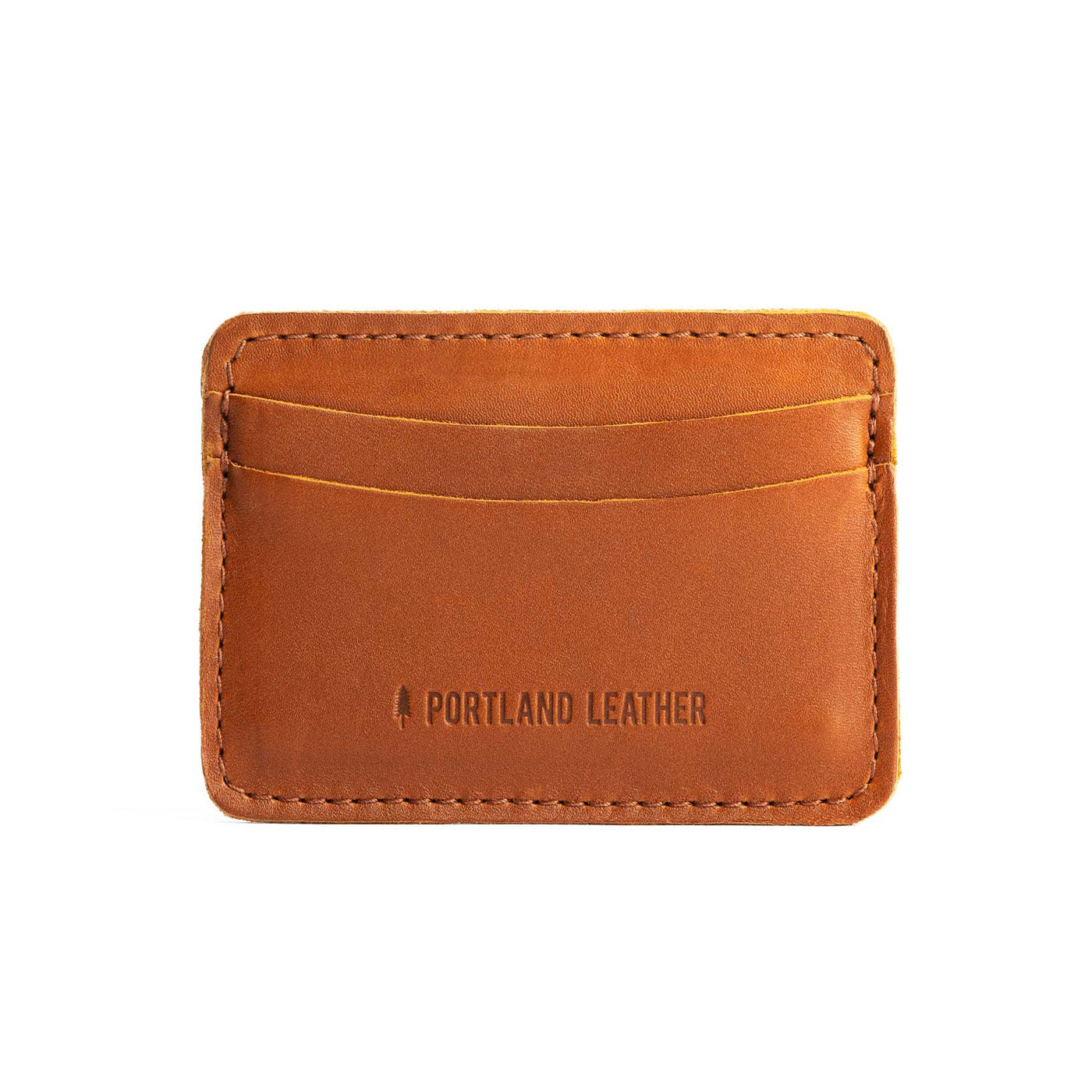 Honey | Minimalist leather wallet with card slots and PLG logo