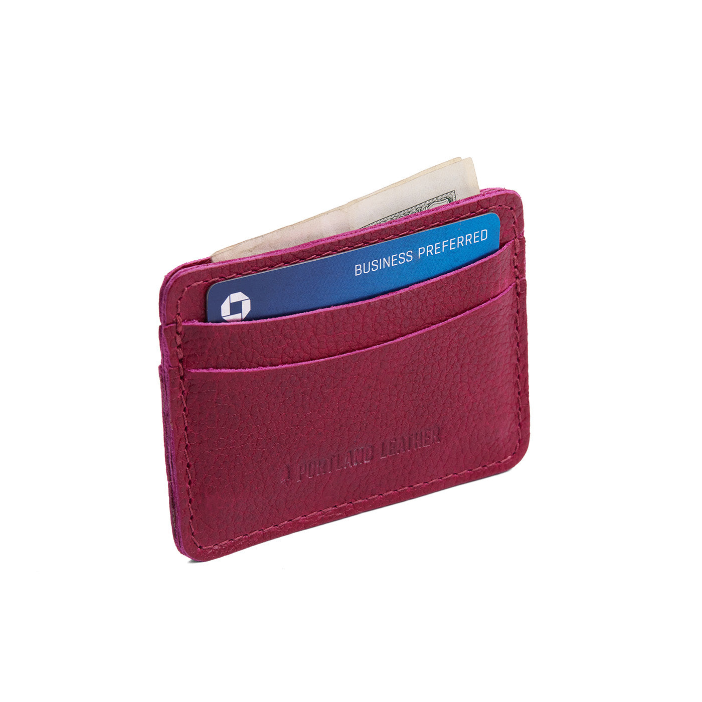 Orchid | Minimalist leather wallet with card slots and PLG logo
