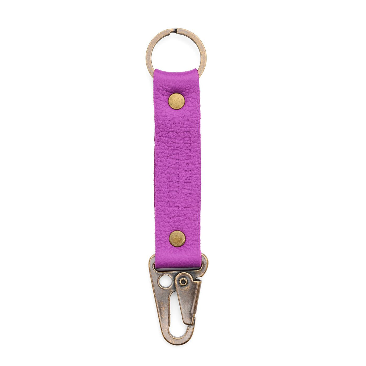 Cattleya*Long | Leather logo branded keychain 