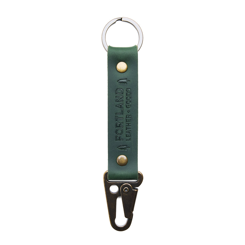 Evergreen*Long | leather logo branded keychain 