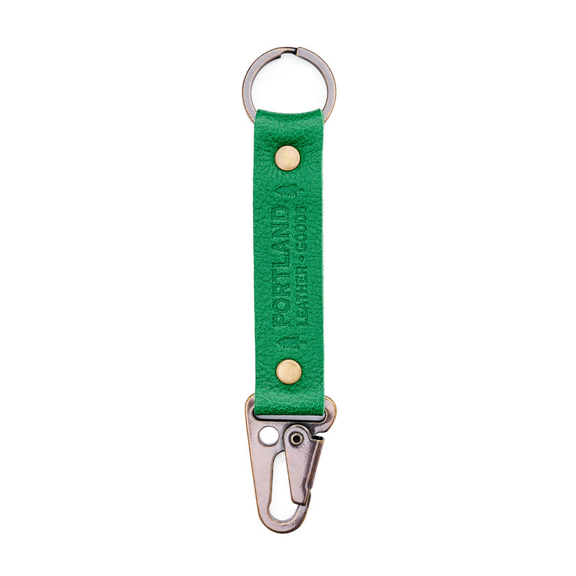 Jolly Green*Long | leather logo branded keychain 