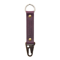 Larkspur*Long | leather logo branded keychain 