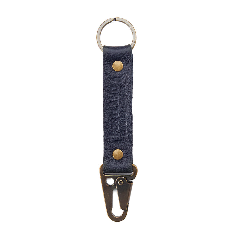 Night Owl*Long | leather logo branded keychain 