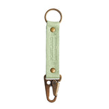 Pistachio Long | leather logo branded keychain 