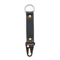 Black*Long | leather logo branded keychain 