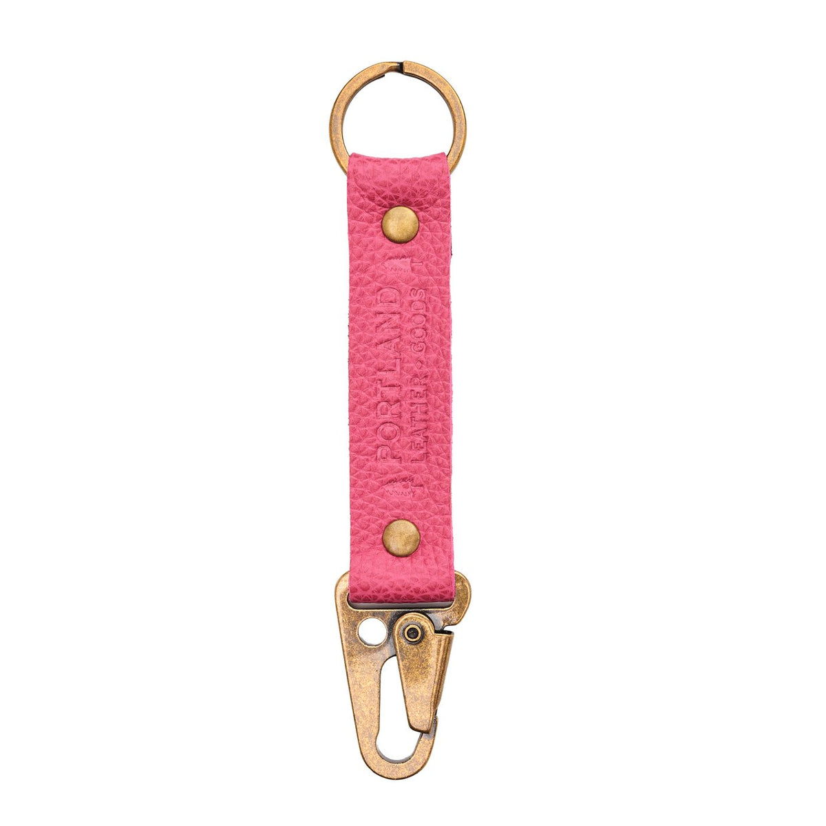 Wild Rose*Long | Leather logo branded keychain 