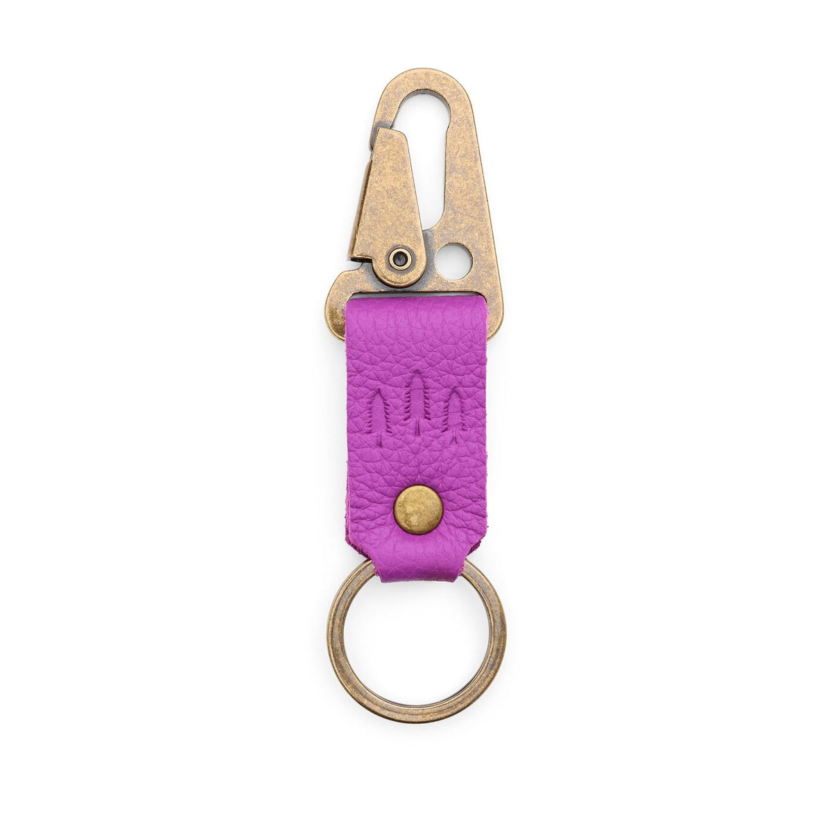 Cattleya*Short | Leather logo branded keychain 