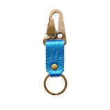 Comet Blue Short | leather logo branded keychain 