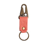 Coral Short | leather logo branded keychain 