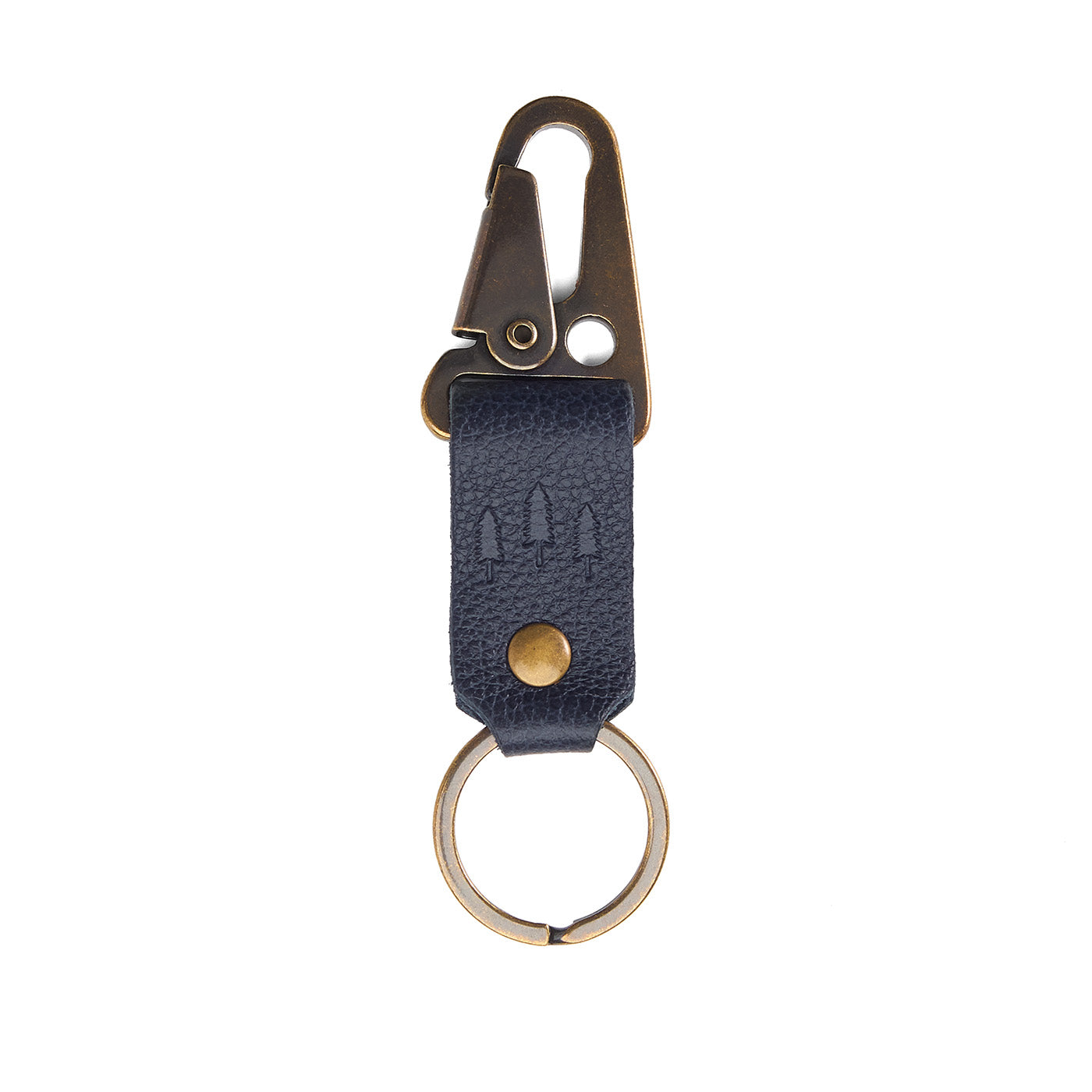 Night Owl*Short | leather logo branded keychain 