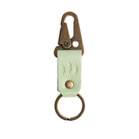 Pistachio*Short | leather logo branded keychain 