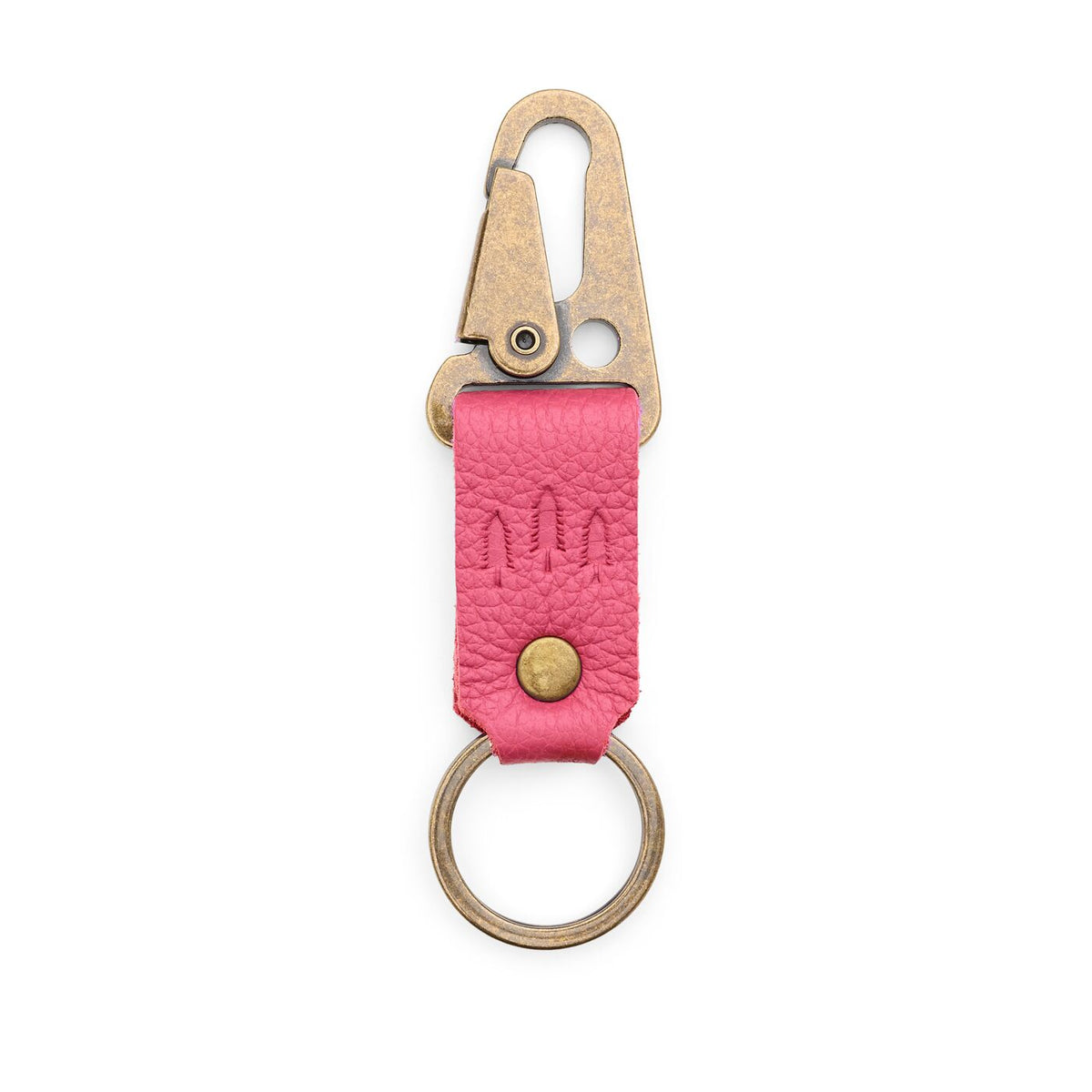 Wild Rose*Short | Leather logo branded keychain 
