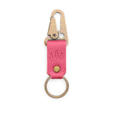 Wild Rose Short | Leather logo branded keychain 