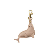 Seal | Seal shaped keychain with a lobster swivel clasp back view