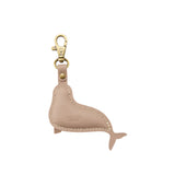 Seal | Seal shaped keychain with a lobster swivel clasp back view
