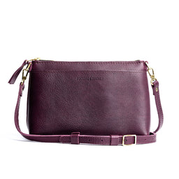  Plum*Classic | Zip top petite crossbody bag with detachable strap