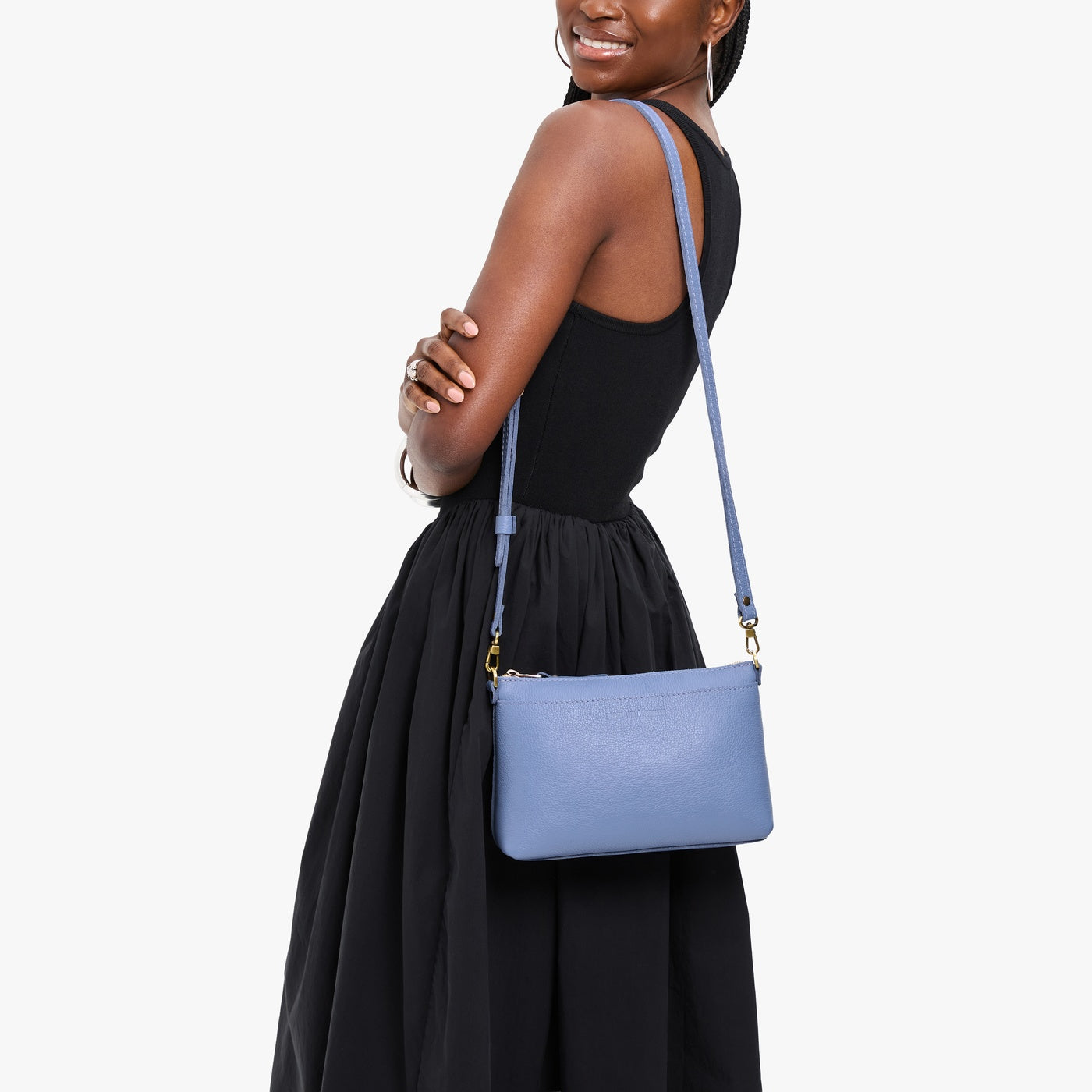 Aster*Classic | Zip top crossbody bag with detachable strap