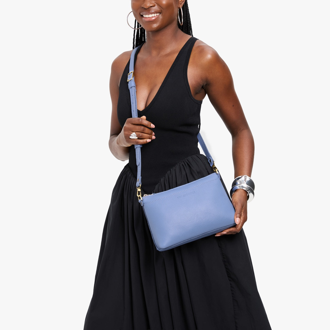 Aster*Classic | Zip top crossbody bag with detachable strap