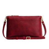 Chili Red Large | Zip top crossbody bag with detachable strap