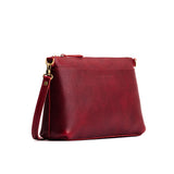 Chili Red Large | Zip top crossbody bag with detachable strap
