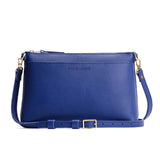 Molino Blue Large | Zip top crossbody bag with detachable strap
