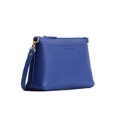 Molino Blue Large | Zip top crossbody bag with detachable strap