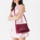 Orchid Large | Zip top crossbody bag with detachable strap