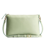 Pistachio Large | Zip top crossbody bag with detachable strap