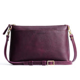 Plum Large | Zip top crossbody bag with detachable strap