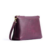 Plum Large | Zip top crossbody bag with detachable strap