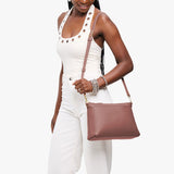 Sunkissed Large | Zip top crossbody bag with detachable strap