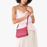 Wild Rose Small | Zip top crossbody bag with detachable strap