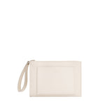 Bone Small | Wristlet pouch with front pocket and zipper closure