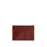 Nutmeg Small | Wristlet pouch with front pocket and zipper closure