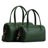 Aruba Large | Two sizes of mini duffle shaped handbag with crossbody strap